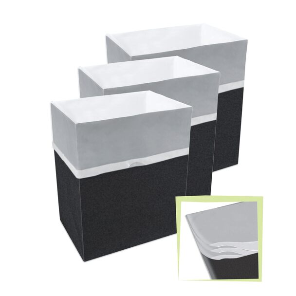 13 Gallon Clean Cubes, 3 Pack (Black Pattern - Multi-liner)